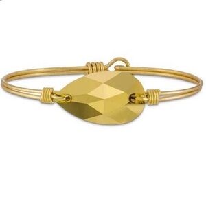 NWT Luca + Danni Gold Mirror Teardrop Gold Bangle Bracelet